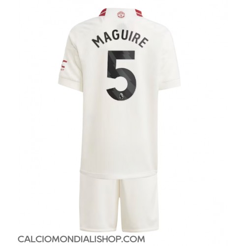 Maglie da calcio Manchester United Harry Maguire #5 Terza Maglia Bambino 2023-24 Manica Corta (+ Pantaloni corti)